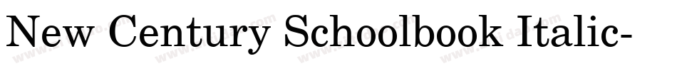 New Century Schoolbook Italic字体转换